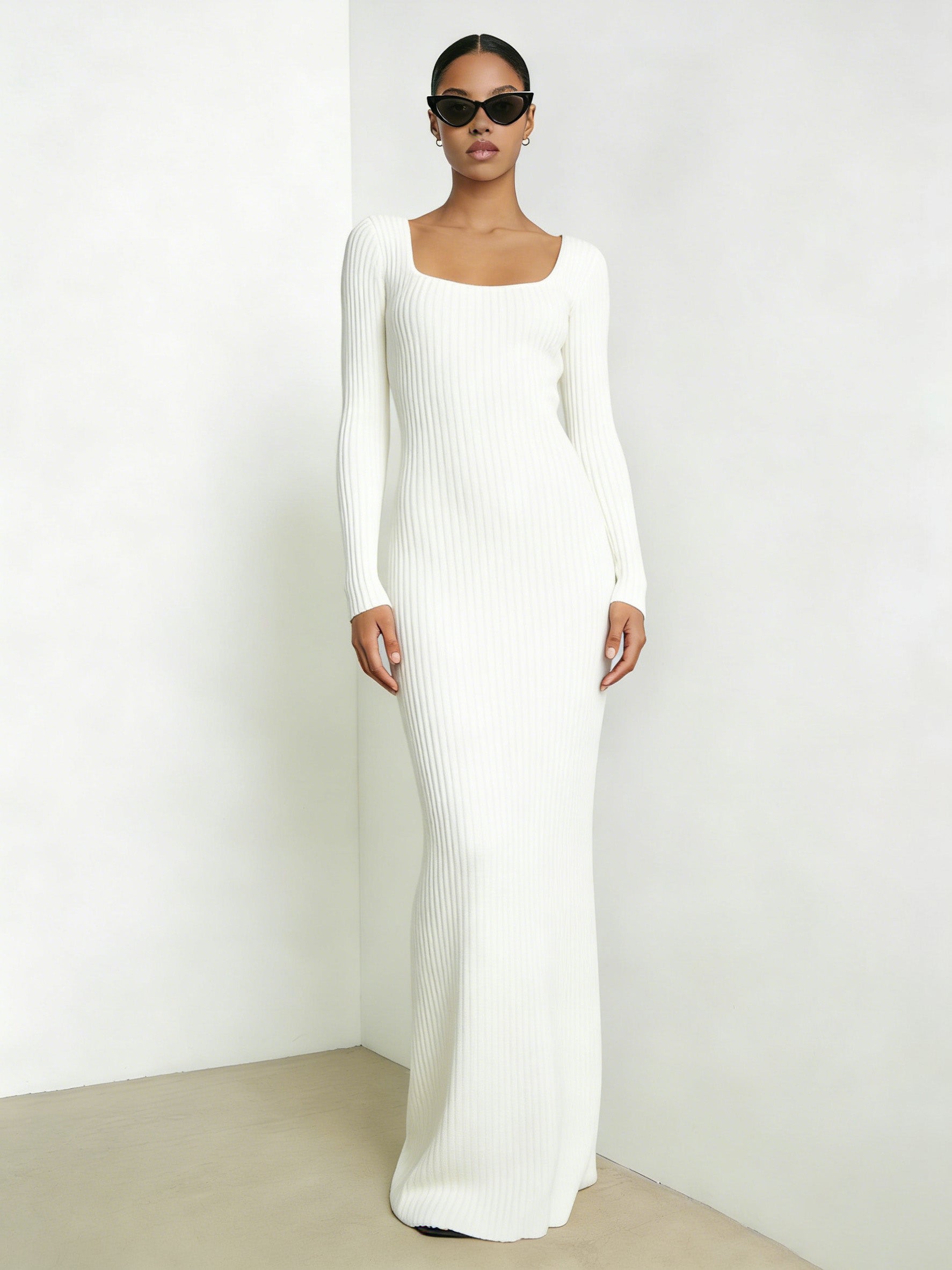 Ribbed Knit Maxi Dress