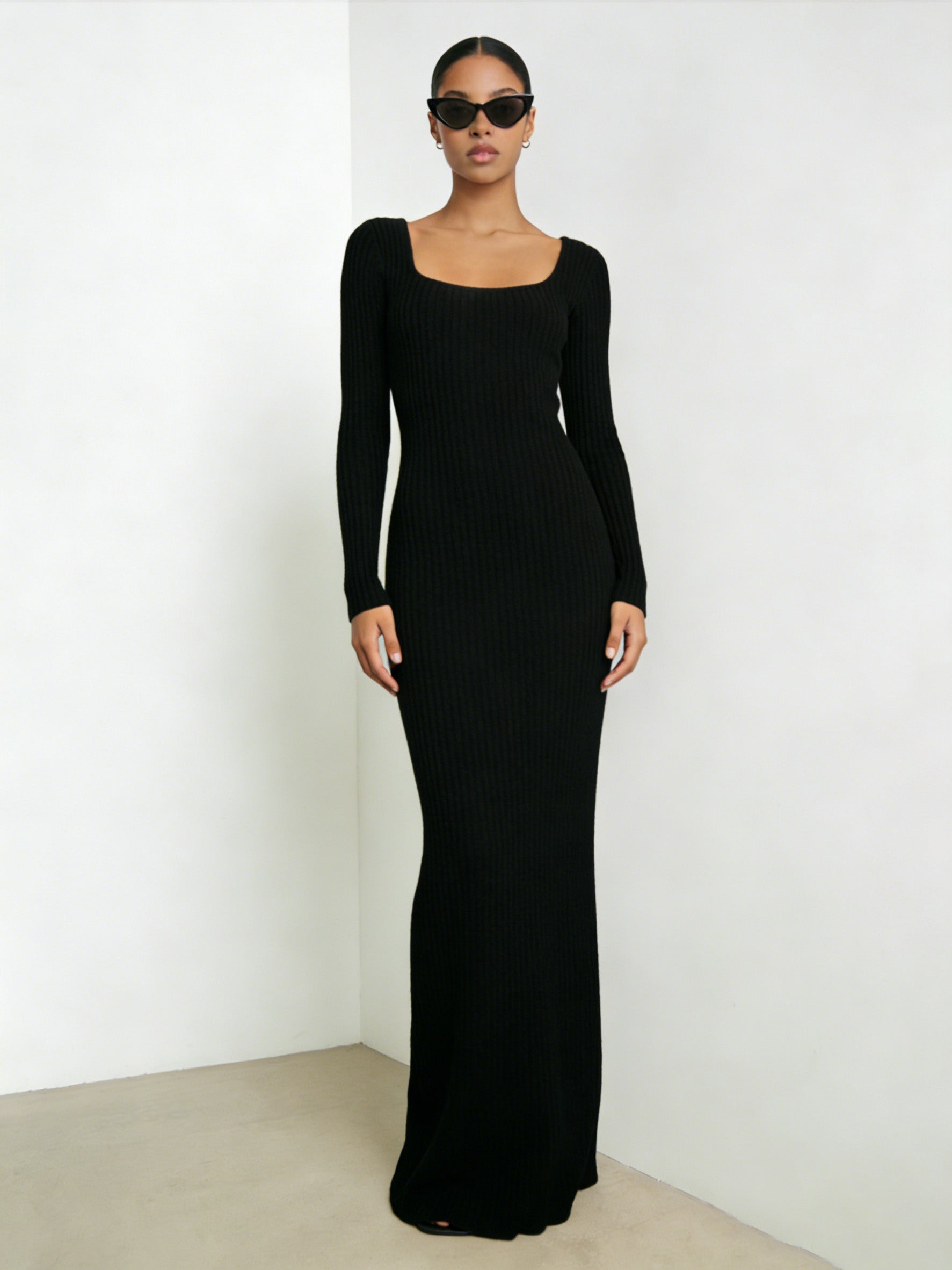 Ribbed Knit Maxi Dress