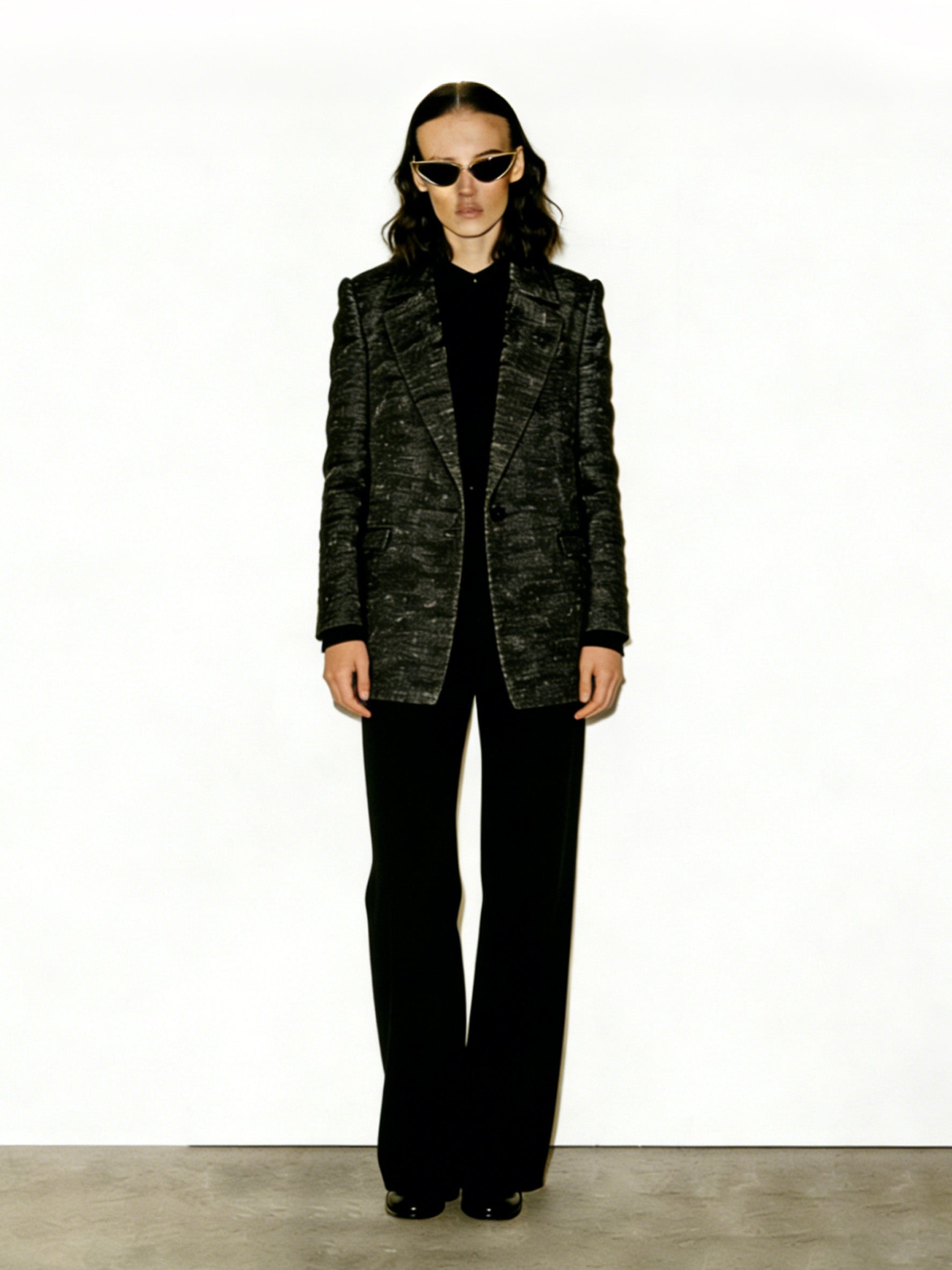 Metallic Tweed Blazer