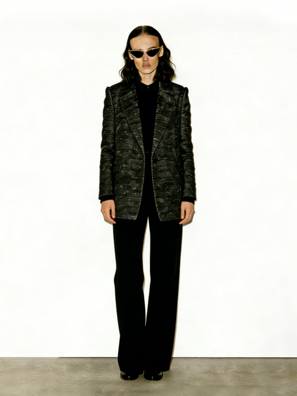 Metallic Tweed Blazer