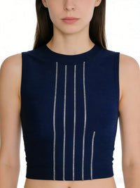 Stripe Crop Tank Top