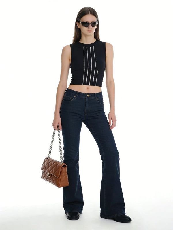 Stripe Crop Tank Top