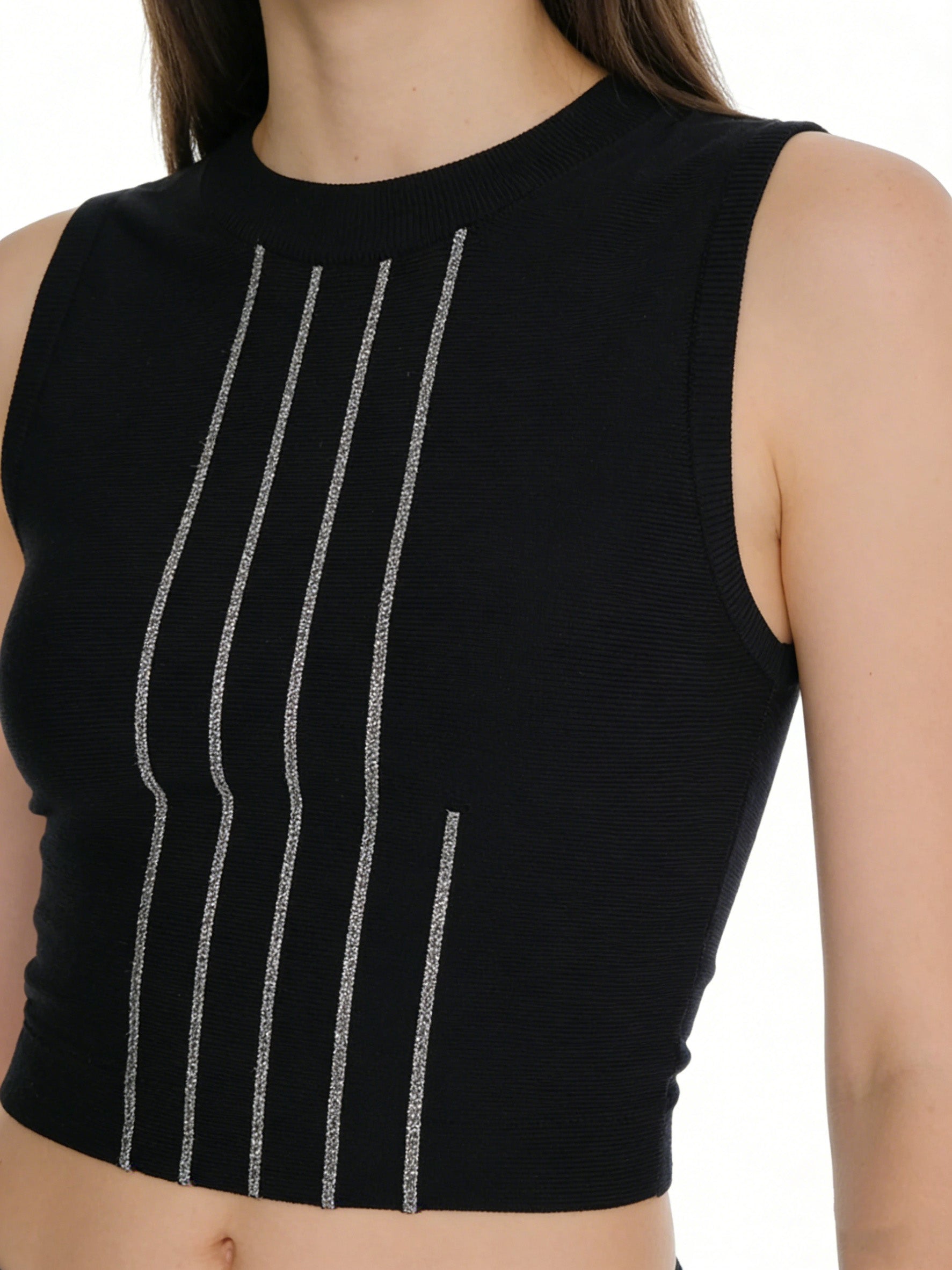 Stripe Crop Tank Top