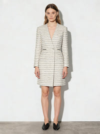 Linear Tweed Dress